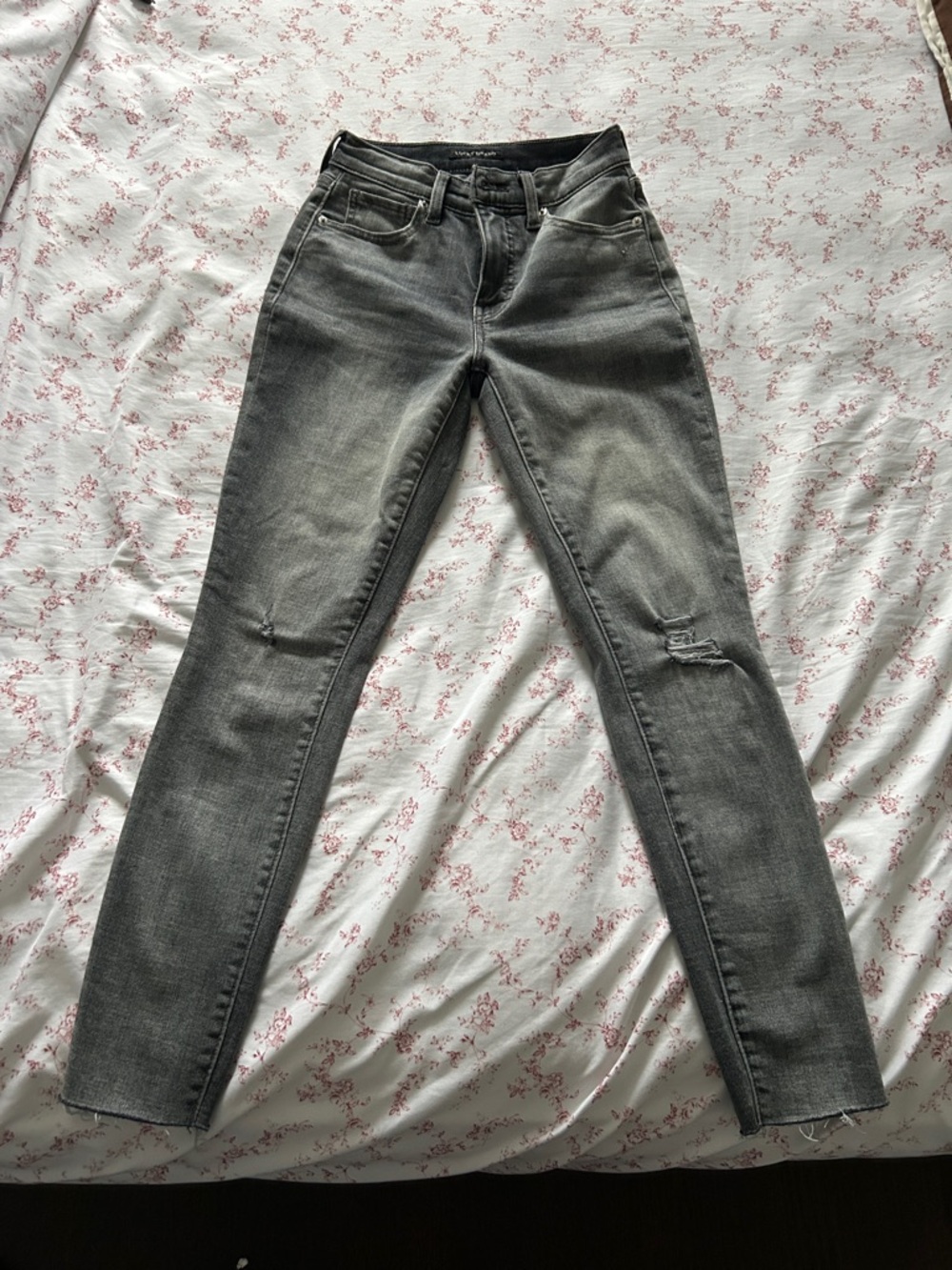 Lucky Distressed Gray Jeans